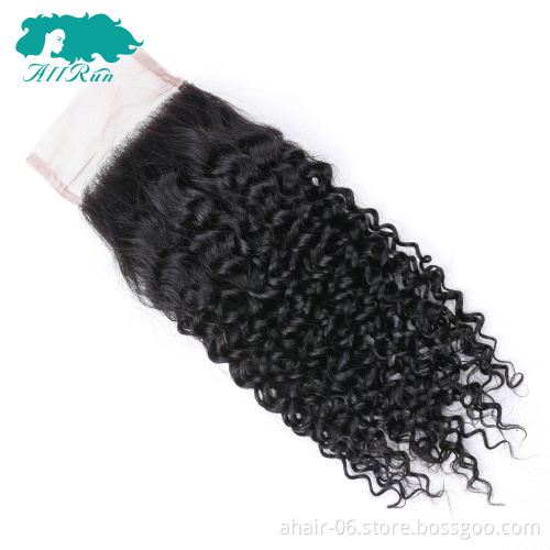 wholesale malaysian raw wavi mink virgin hair brazilian bulk of human hair lace closure 4x4